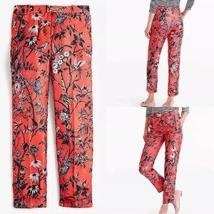 J.crew Collections  Womens Silk Cropped Pants Ratti Monkey Print size 0